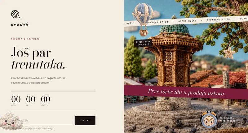 Crochê coming-soon website